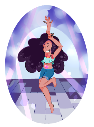 Cartoon girl dancing purple background - ella guru free wallpaper