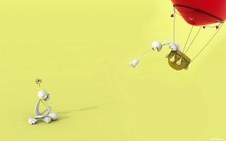 Person sitting red balloon heart - a red heart free wallpaper