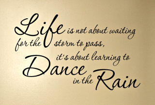 Wall quote rain dance art - e. william gollings free wallpaper
