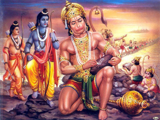 Man sitting rock other men - classical painting free wallpaper