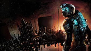 Futuristic man suit city skyline - a futuristic suit free wallpaper