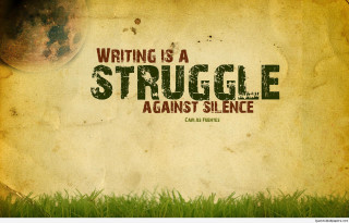 Grungy writing struggle against silence - grungy free wallpaper