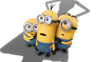 Minions group eyes closed arms 2 - their eye free wallpaper