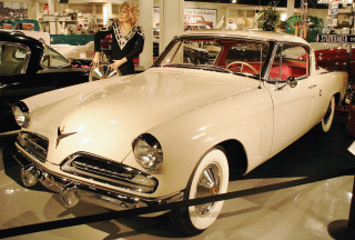 Woman white car showroom display - other car free wallpaper