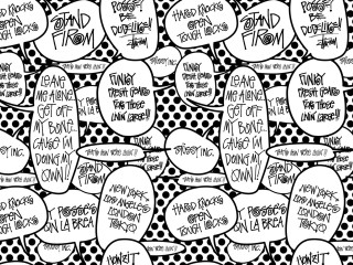 Black white pattern words different - graphic novel free wallpaper