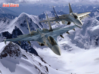 Jets flying mountain range snow - the background and a sky background free wallpaper