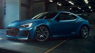 Blue sports car garage light - a garage free wallpaper
