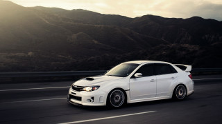 White car mountains clouds sky - pathfinder free wallpaper