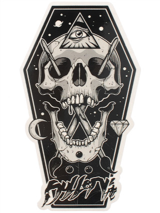 Skull triangle third eye sticker - a sticker free wallpaper