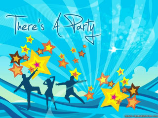 Party stars man gun woman - his hand and a woman holding free wallpaper