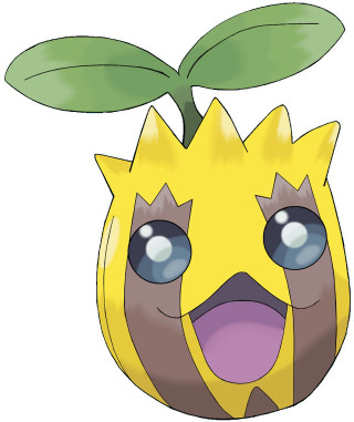 Cartoon character plant growing head - a green leaf free wallpaper