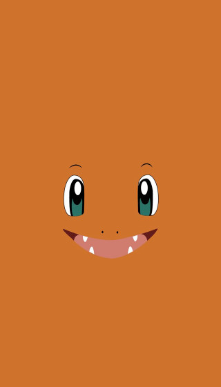 Cartoon face big smile orange - an orange background free wallpaper