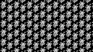 Black white pattern white flowers - op art free wallpaper