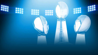 Three footballs on pedestals stadium - art fitzpatrick free wallpaper