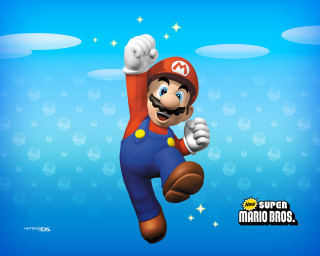 Cartoon character flying bubbles blue 2 - sots art free wallpaper