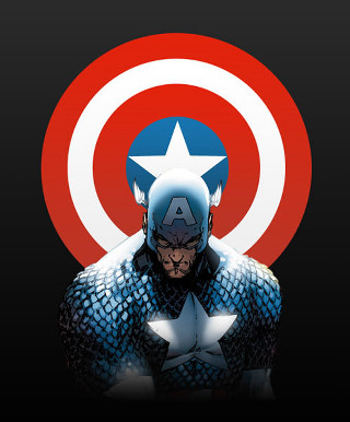 Captain america star chest shield - digital art free wallpaper