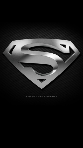 Superman logo black background silver 2 - carles delclaux i free wallpaper