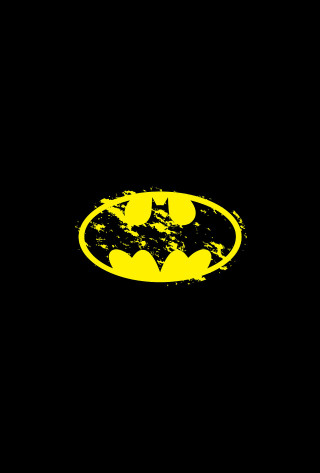 Batman symbol yellow splatter black - pop art free wallpaper