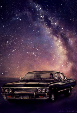 Car galaxy sky stars man - sky free wallpaper