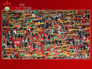 Group people flags stadium red - a red border free wallpaper