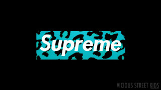 Suprematism supreme sticker blue black - sticker free wallpaper