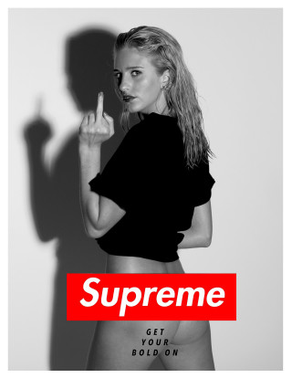 Woman black shirt red supreme - supreme free wallpaper