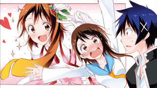 Anime couple posing photo together - a picture together free wallpaper