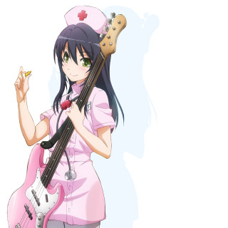 Girl pink uniform guitar starfish - concept art free wallpaper