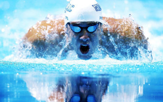 Swimmer cap goggles water head - the water free wallpaper