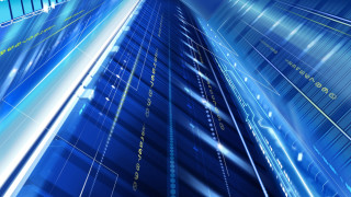 Tall building windows sky blue - side and a sky background free wallpaper