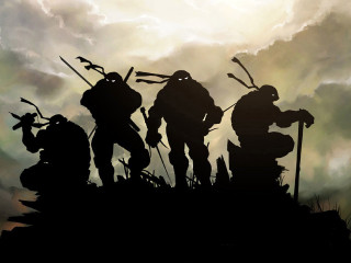 People swords hill clouds sky - epic composition free wallpaper