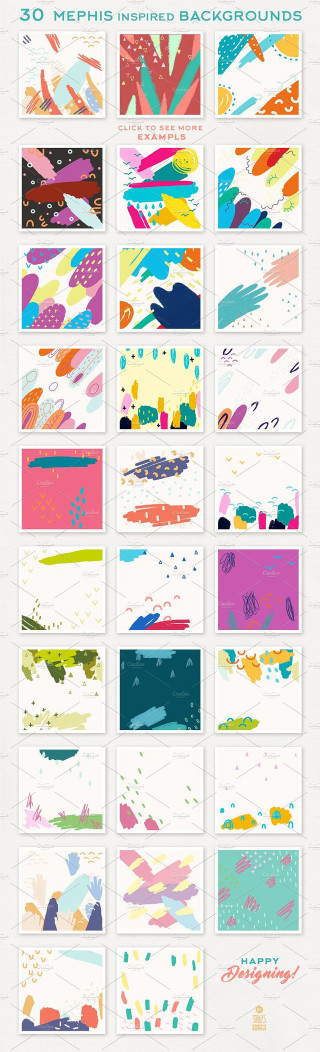 Colorful poster shapes design artwork - different color and shapes free wallpaper