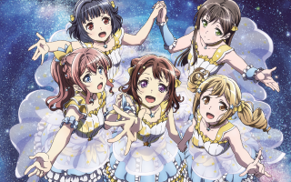 Girls dresses blue sky stars - a group of girls free wallpaper