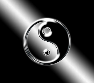 Yin yang silver black abstract - abstract illusionism free wallpaper