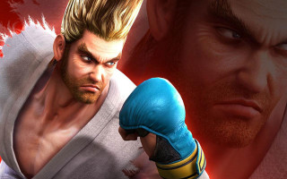 Bearded man blue glove red - a fist free wallpaper