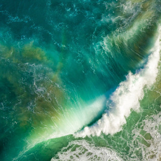 Breaking wave ocean green blue - the water free wallpaper
