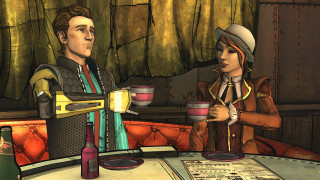 Man woman restaurant table talking - a man and a woman sitting free wallpaper
