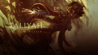 Taliyah character sword demon background - a character free wallpaper