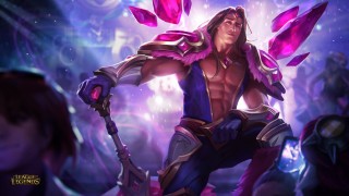 Man sword purple outfit dark - a dark cave free wallpaper