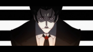 Man suit tie blackwhite striped - wall free wallpaper