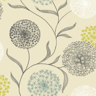 Dandelion pattern green stem wallpaper - a wallpaper free wallpaper