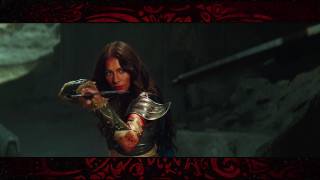 Woman armor sword dark room - a woman in armor holding free wallpaper