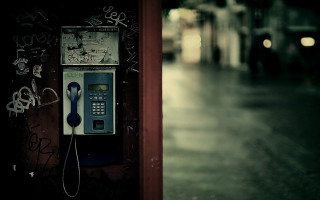 Phone wall graffiti street person - a phone free wallpaper