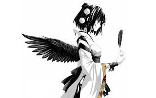 Woman tennis racket wings holding - a tennis racket free wallpaper