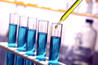 Pipe blue liquid test tubes - a liquid free wallpaper
