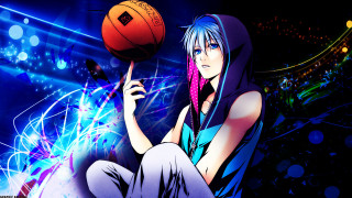 Girl blue hair holding basketball - blue hair holding free wallpaper