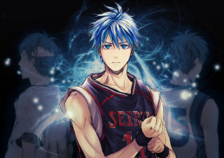 Blue hair basketball manga lightning - a manga drawing free wallpaper for desktop