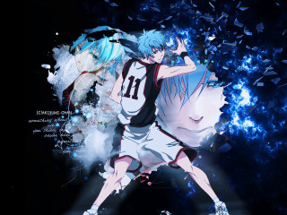 Anime blue hair basketball uniform - a basketball free wallpaper