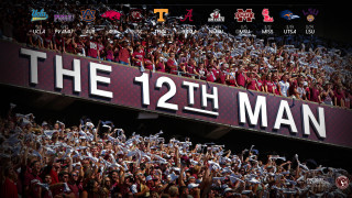 Crowd stadium banner 12th man - a large crowd of people free wallpaper