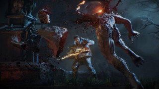 Zombies attacking man dark forest - clark voorhees free wallpaper